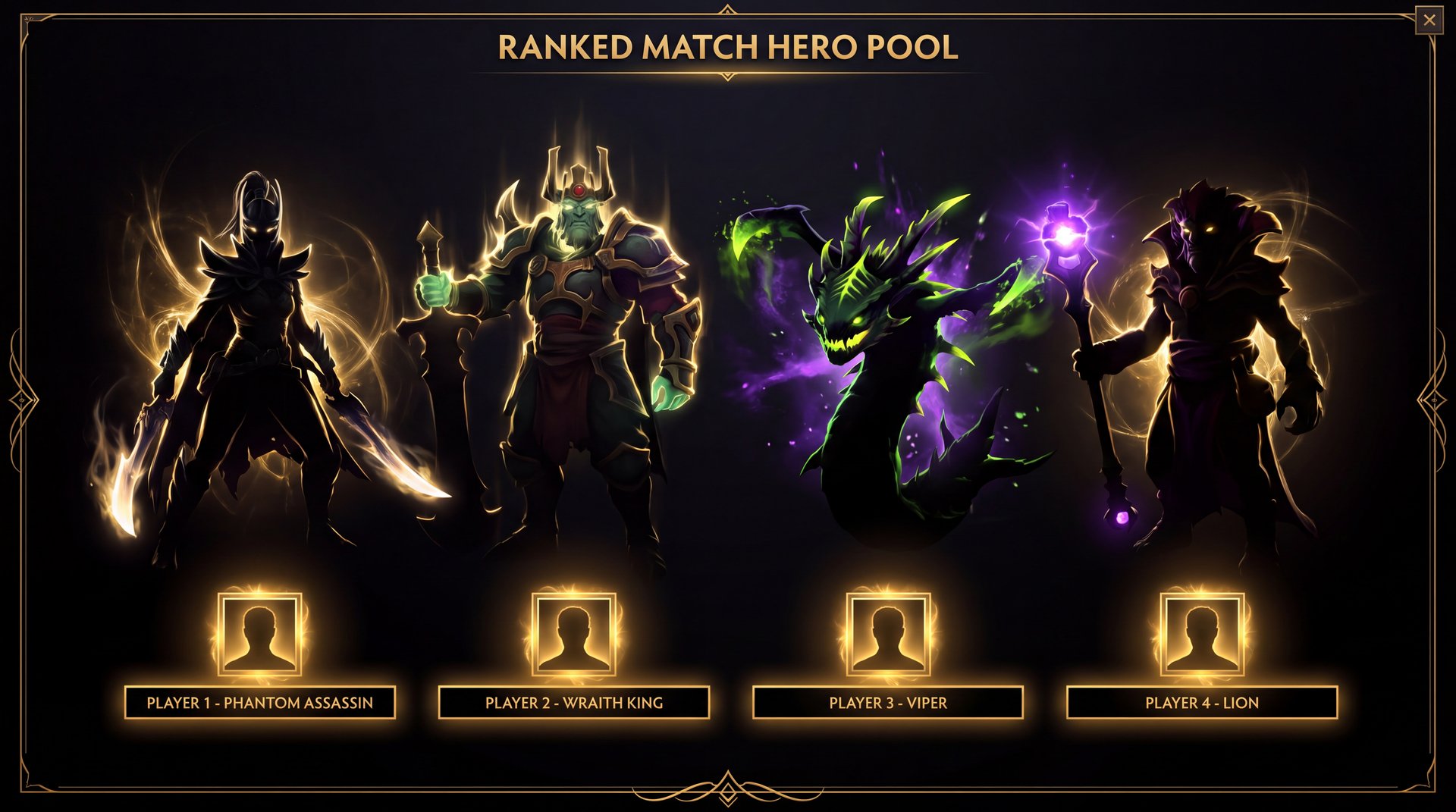 Dota 2 best hero pool Crusader bracket ranked match phantom assassin wraith king viper