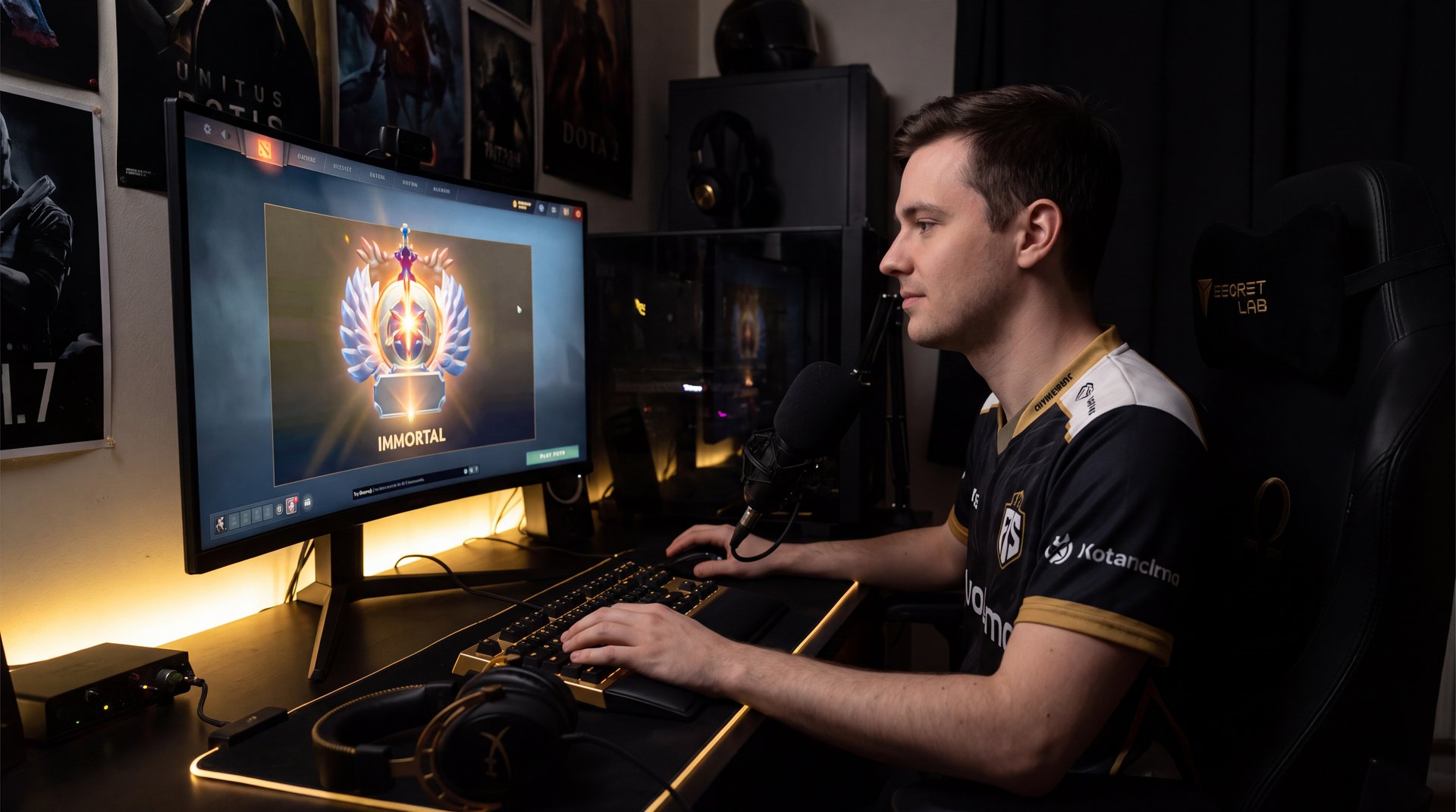 Dota 2 player managing tilt Immortal rank mental discipline gaming
