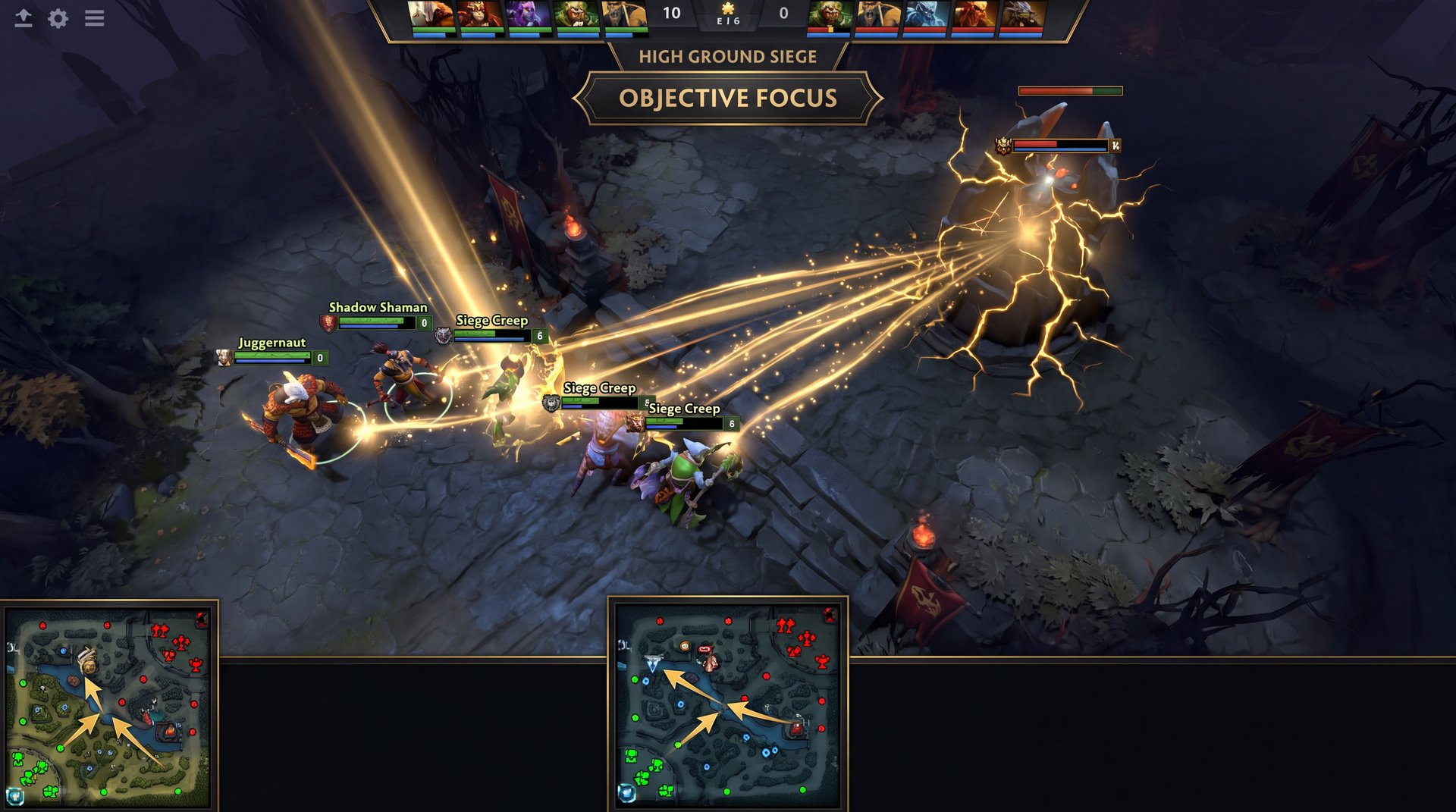 Dota 2 win streak in-game strategy momentum objective management